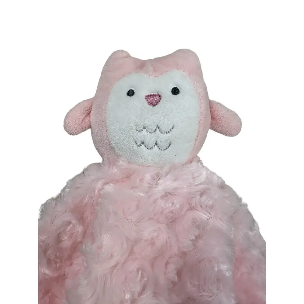 Carters Just One You Pink Swirls Owl Baby Plush Security Blanket Lovey 68025